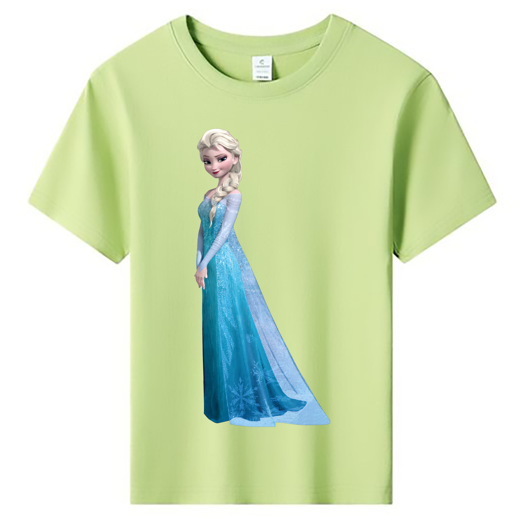 （画像用） アナと雪の女王 アンナ エルサ Frozen Anna Elsa 綿100％キッズTシャツ（フロントプリント）